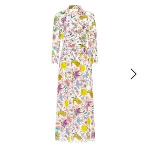 Floral Long Sleeve Maxi Dress in White